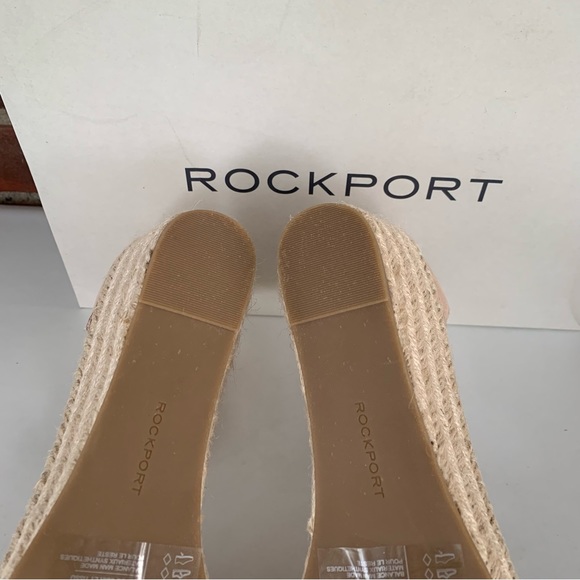 Rockport Womens Marah taupe Ankle Strap wedge espadrille sandals US 10 M - Picture 8 of 8
